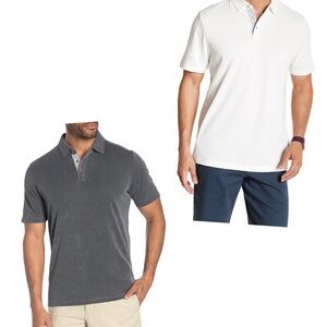 Tommy Bahama Men's Polo Shirt - White and Gray - Nordstrom Size XXL 2X